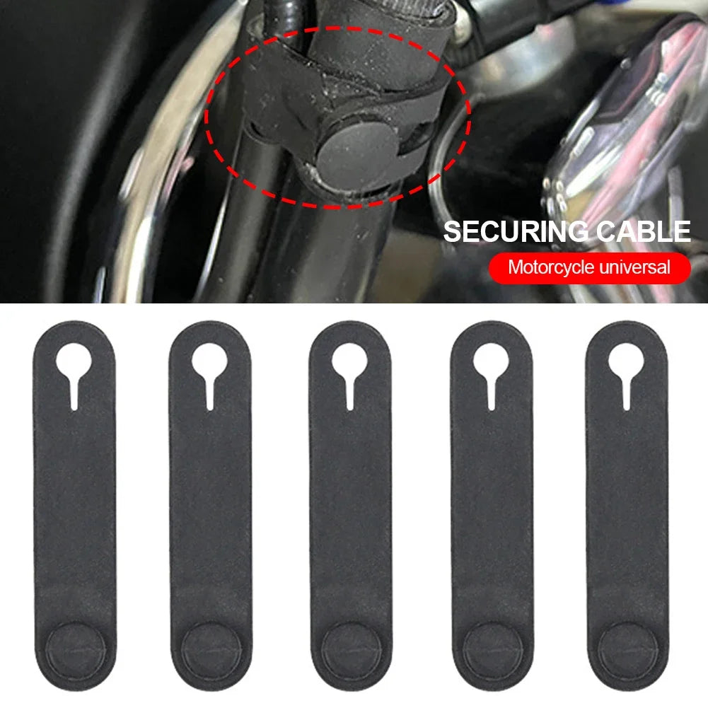 5Pcs 5/9Cm Rubber Cable Ties for Securing Cable Ties Wiring Harness Rubber Bands Motorcycle Electric Vehicle Accessories