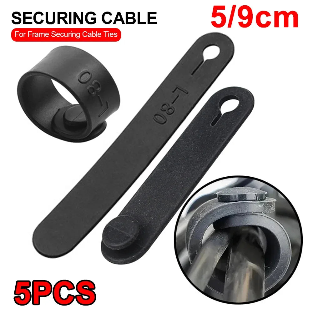 5Pcs 5/9Cm Rubber Cable Ties for Securing Cable Ties Wiring Harness Rubber Bands Motorcycle Electric Vehicle Accessories