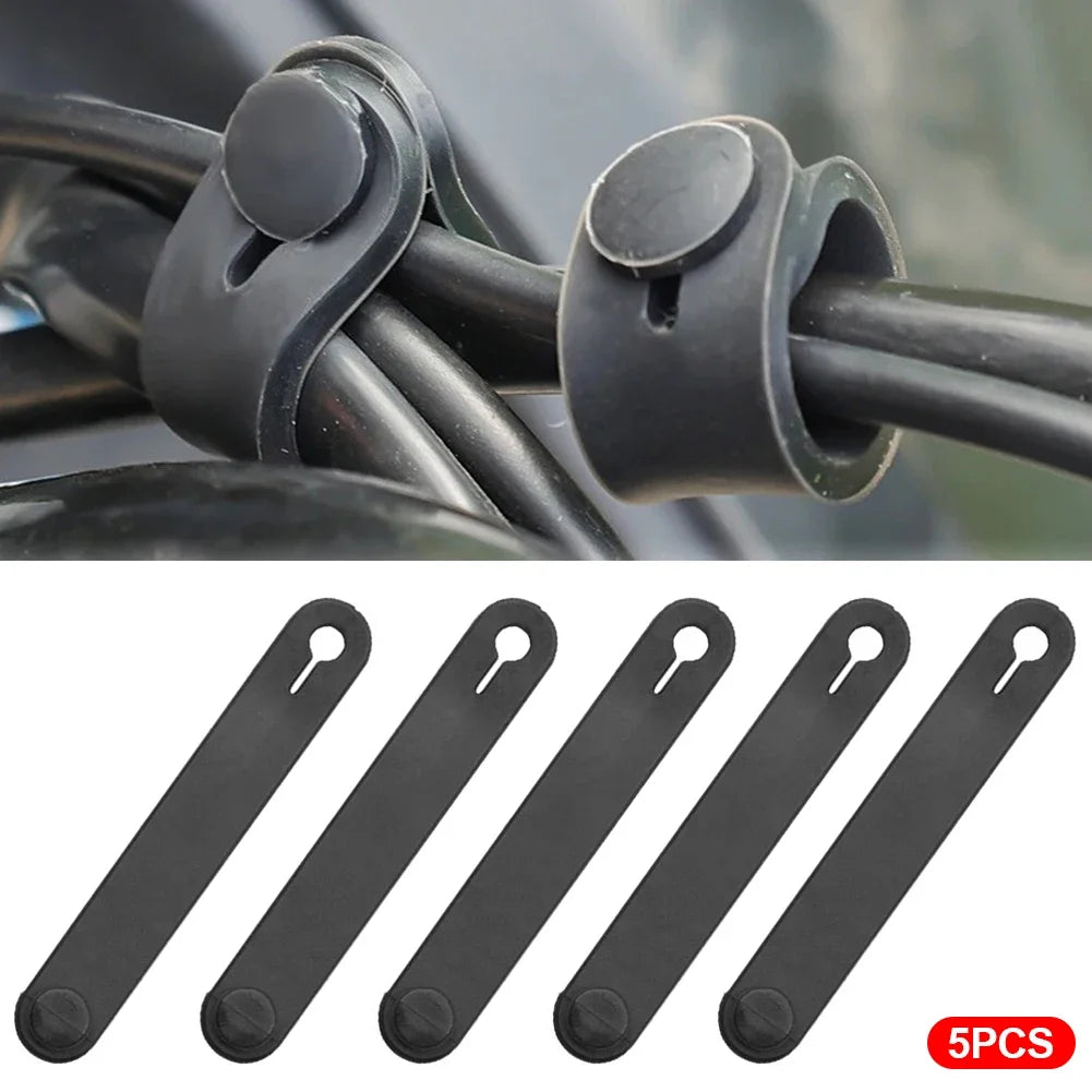 5Pcs 5/9Cm Rubber Cable Ties for Securing Cable Ties Wiring Harness Rubber Bands Motorcycle Electric Vehicle Accessories