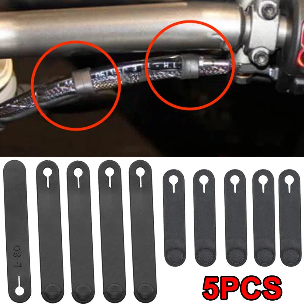 5Pcs 5/9Cm Rubber Cable Ties for Securing Cable Ties Wiring Harness Rubber Bands Motorcycle Electric Vehicle Accessories