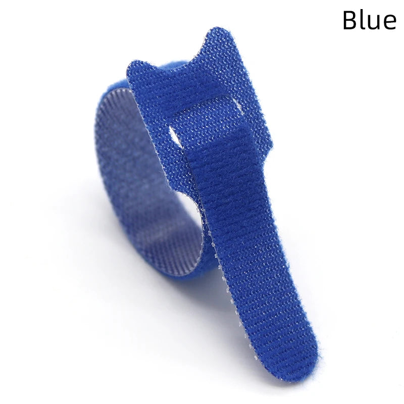 250Mm Reusable Fastening Cable Ties Hook and Loop Tape Cable Straps Wire Ties Cable Management Adjustable Cord Organizer DIY