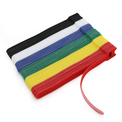 250Mm Reusable Fastening Cable Ties Hook and Loop Tape Cable Straps Wire Ties Cable Management Adjustable Cord Organizer DIY